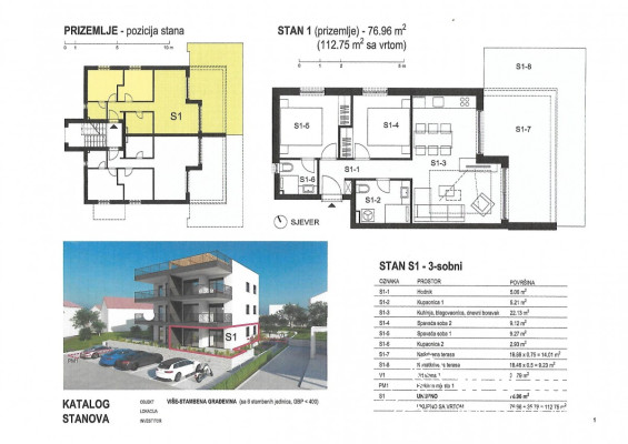 Apartman uprizemlju samo 200m do mora
