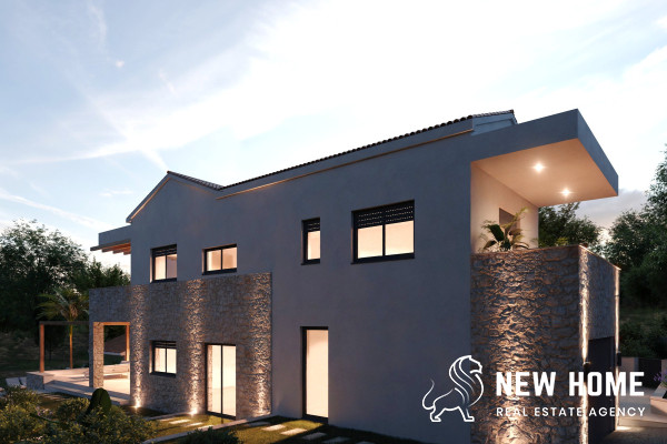 Primošten hinterland building plot with project