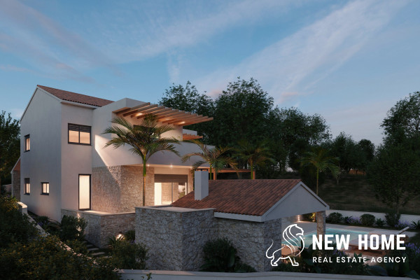 Primošten hinterland building plot with project