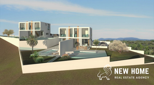 Modern semi-detached house with sea views