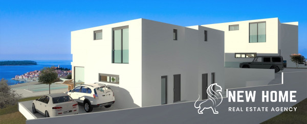 Modern semi-detached house with sea views