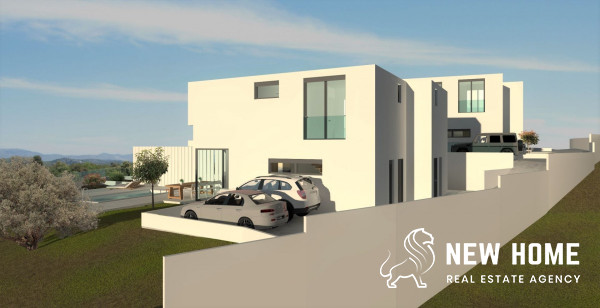 Modern semi-detached house with sea views