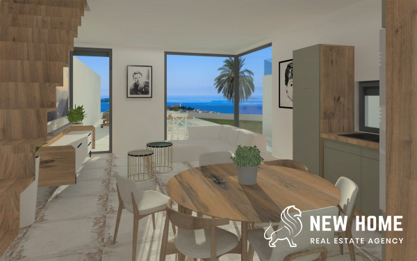 Modern semi-detached house with sea views