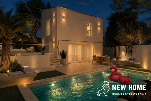 Neubau mit Pool – direkt am Meer in Rogoznica