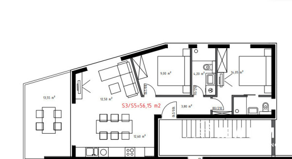 OKRUG GORNJI* Zweizimmer-Penthouse mit Dachterrasse