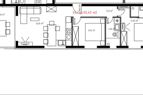 OKRUG GORNJI* Two-room penthouse apartment with roof terrace