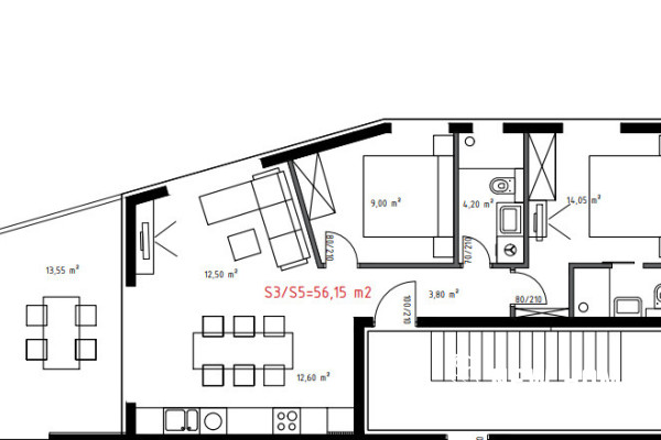 OKRUG GORNJI* Dvosobni penthouse stan s krovnom terasom