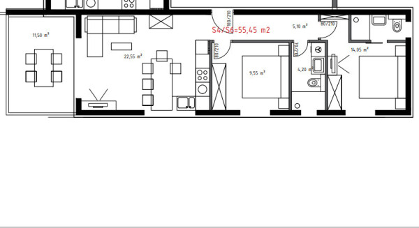 OKRUG GORNJI* Zweizimmer-Penthouse mit Dachterrasse