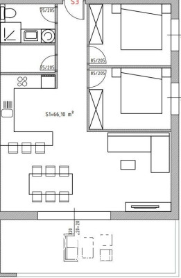 OKRUG GORNJI Dvosobni stan na prvom katu novogradnje