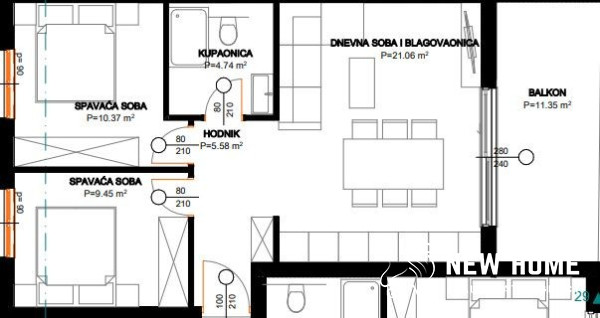 PENTHOUSE  s krovnom terasom, samo 150m od mora