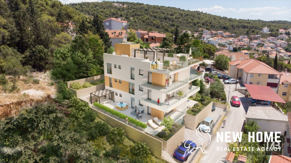 Trogir-Modernes Apartment mit offenem Meerblick