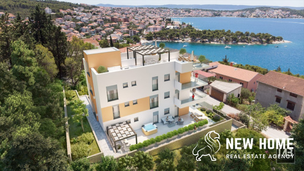 Trogir-Modernes Apartment mit offenem Meerblick