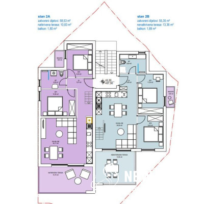 TROGIR – CIOVO Dvosobni penthouse