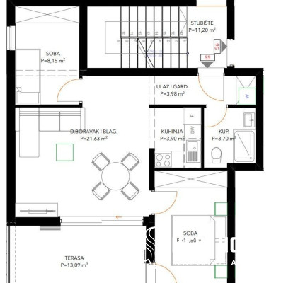 TROGIR – CIOVO Luksuzni penthouse s krovnom terasom i pogledom na more